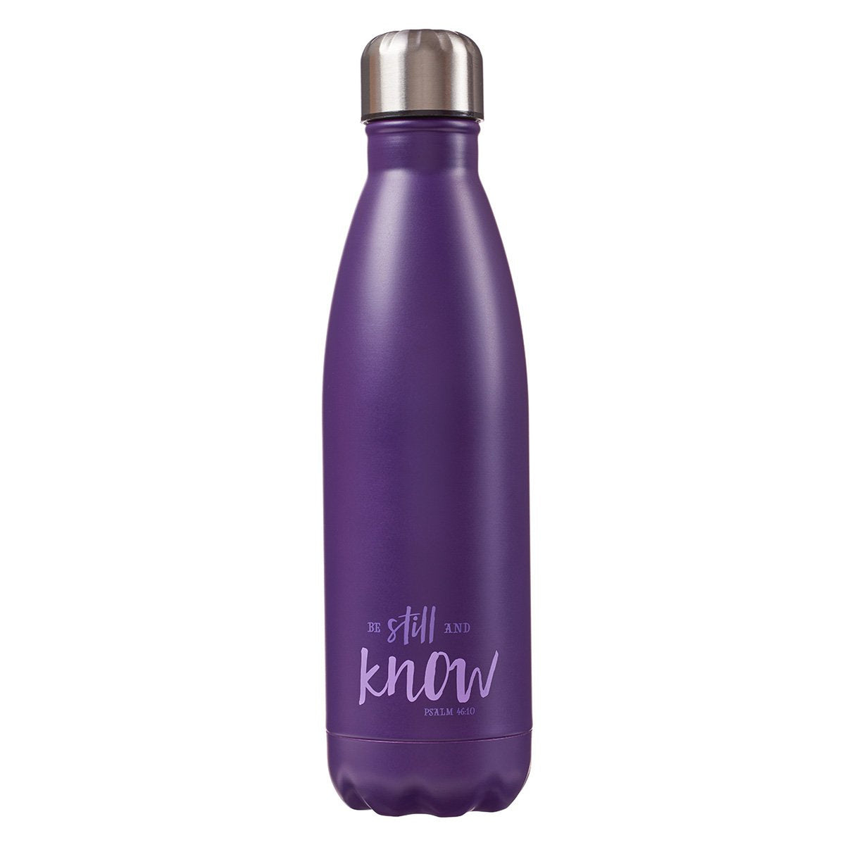 Be Still Pink Stainless Steel Water Bottle - Psalm 46:10