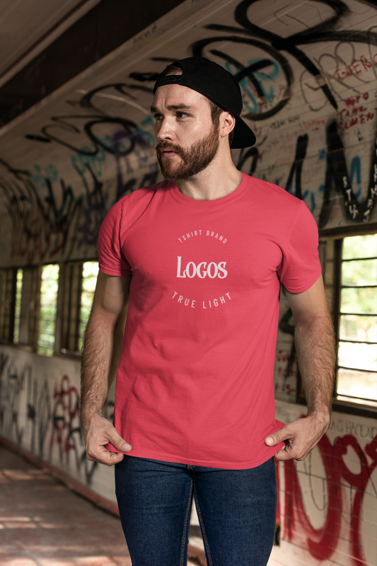 Logos brand Red T-shirt