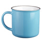 Taza azul estilo campamento