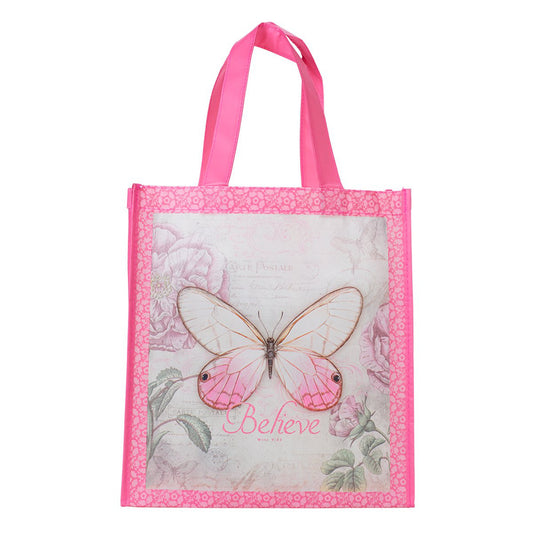 Butterfly Pink Shopping Bag
