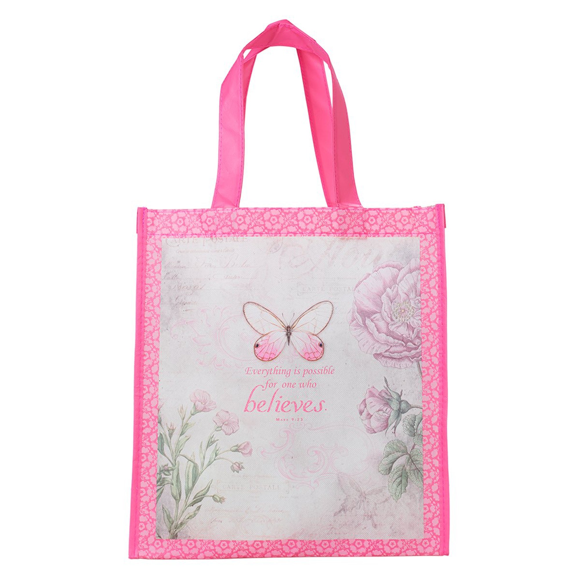 Butterfly Pink Shopping Bag